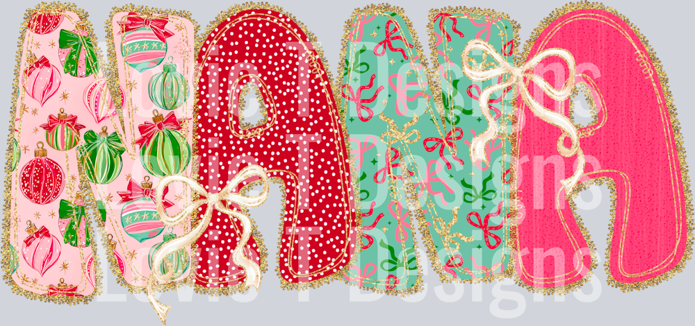 Christmas Bow Lace Nana