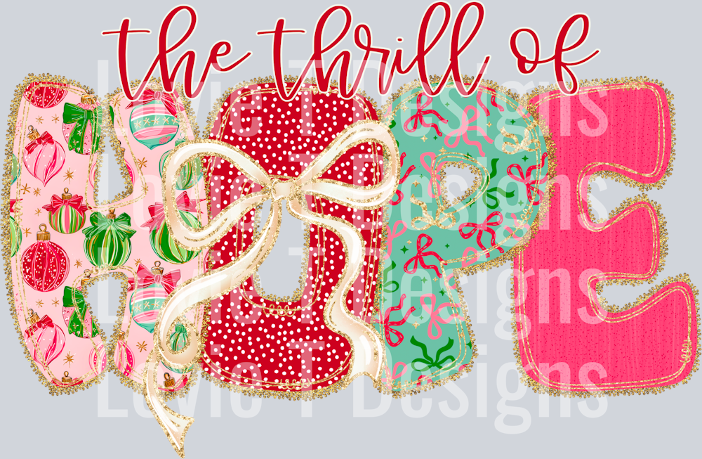 Christmas Bow Lace Thrill of Hope