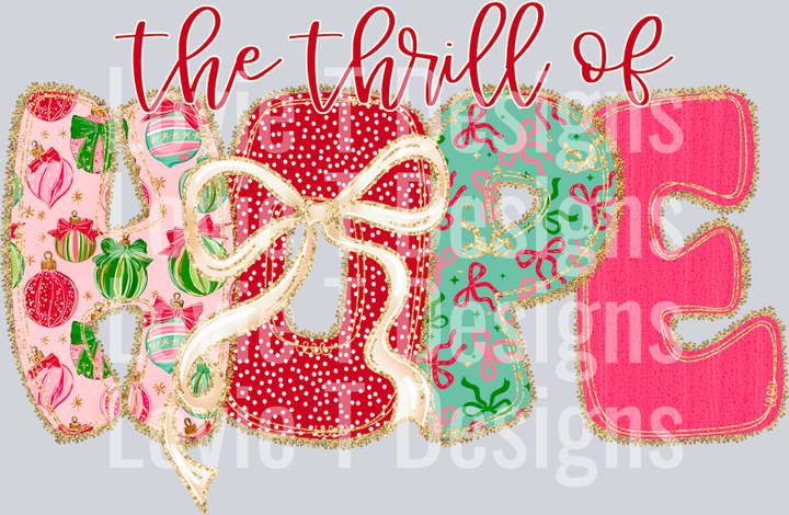 Christmas Bow Lace Thrill of Hope