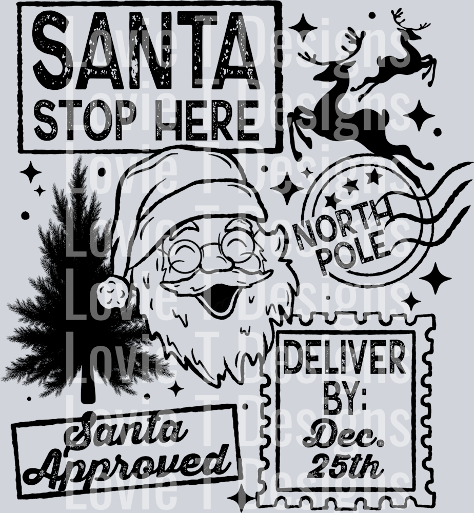 Christmas_Delivery_Single_Color_Collage_Black