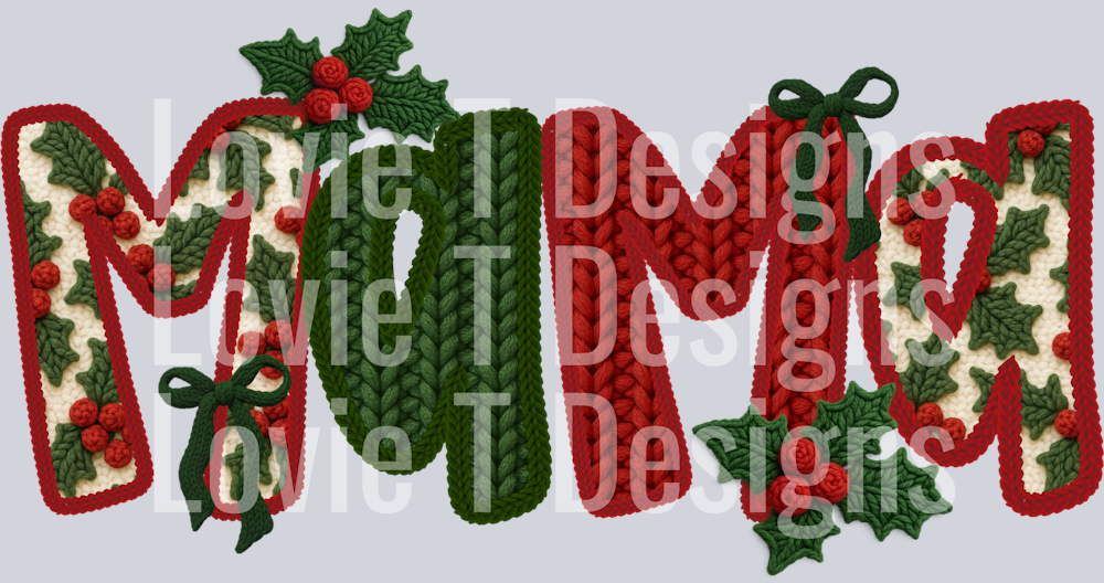 Christmas Faux Yarn Mama