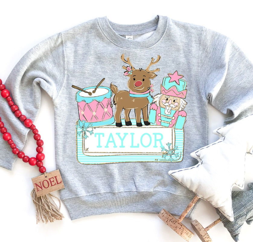 CHRISTMAS NAME PLATE BLUE