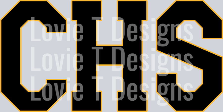 CHS VARSITY BLACK AND YELLOW GOLD