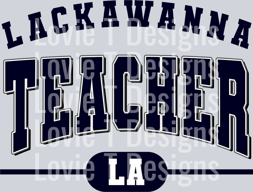 Classic Varsity Lackawanna Teacher Navy Blue