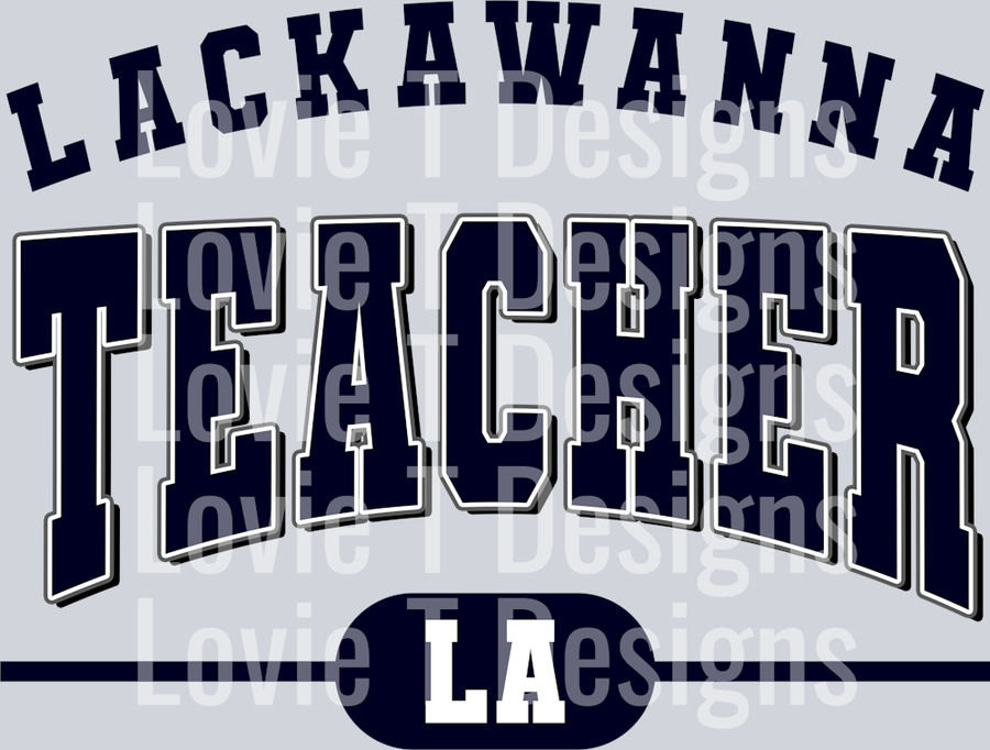 Classic Varsity Lackawanna Teacher Navy Blue
