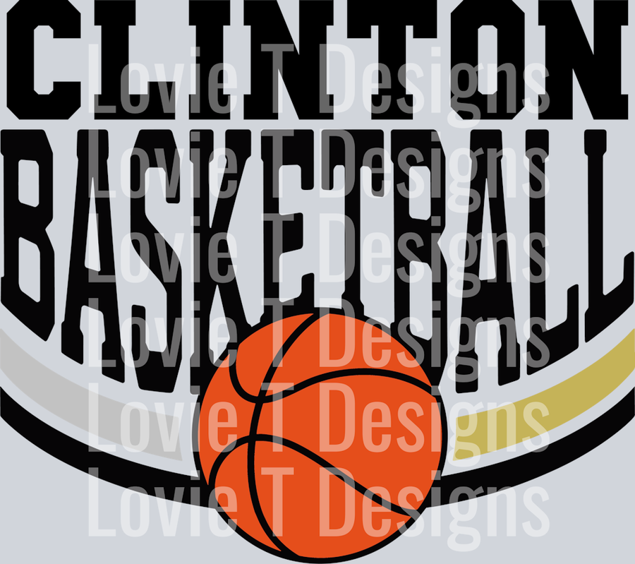 CLINTON BASKETBALL ANGELA A CUSTOM