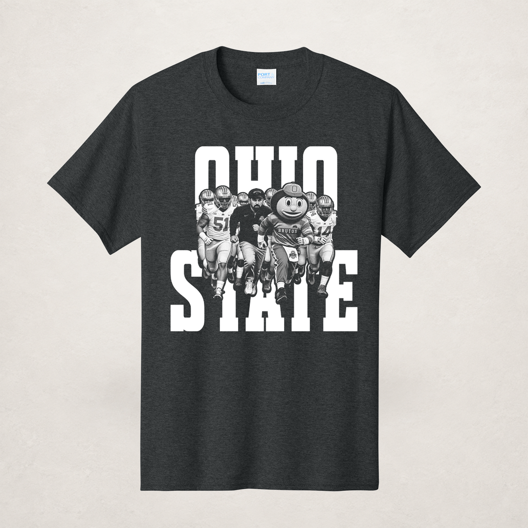 $8 Black Heather Tee – Upload Your Design