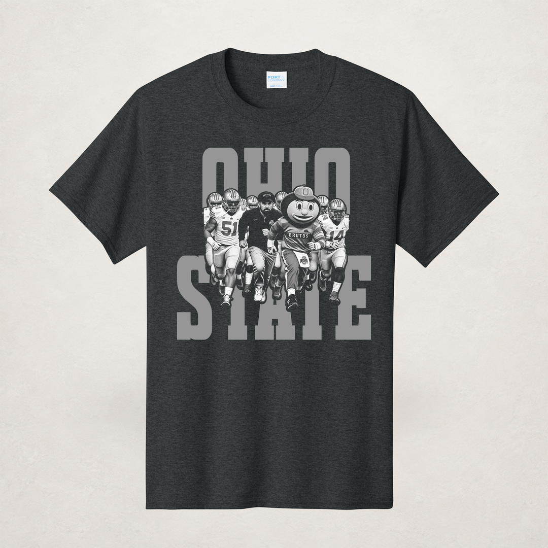 $8 Black Heather Tee – Upload Your Design