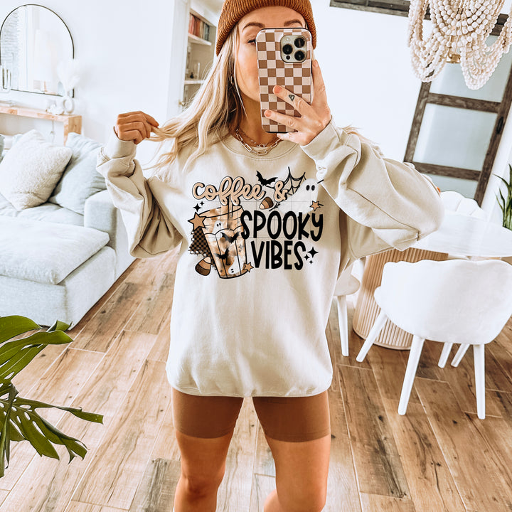 COFFEE AND SPOOKY VIBES BLACK WORDS