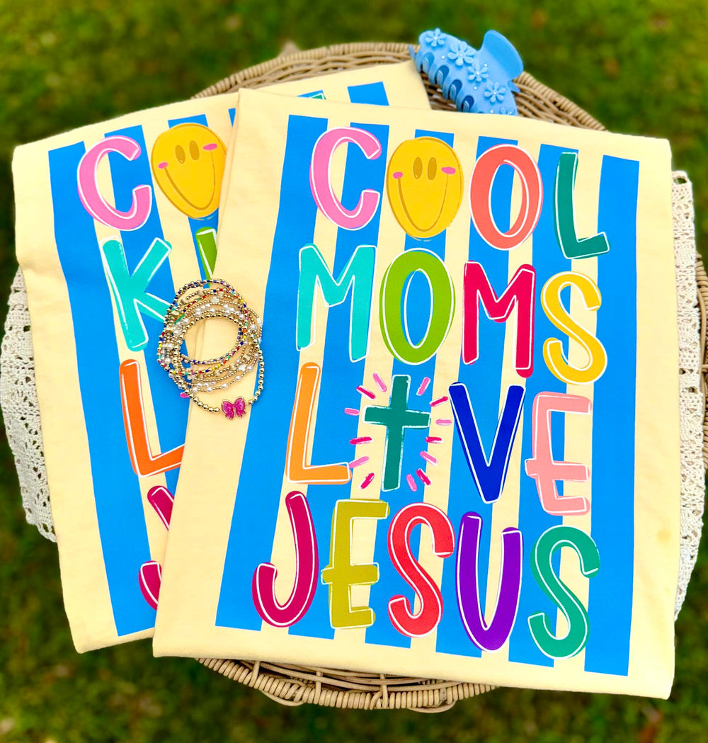 Cool Moms Cross DTF transfer design