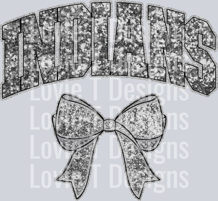 COLLEGIATE GLITTER INDIANS GRAY