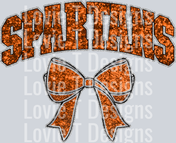 COLLEGIATE GLITTER SPARTANS ORANGE