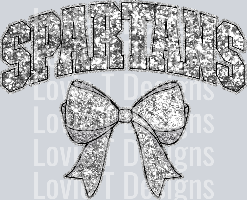 COLLEGIATE GLITTER SPARTANS WHITE