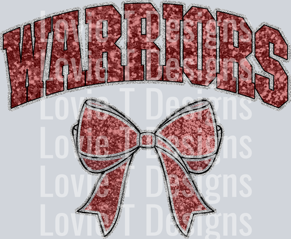 COLLEGIATE GLITTER WARRIORS MAROON