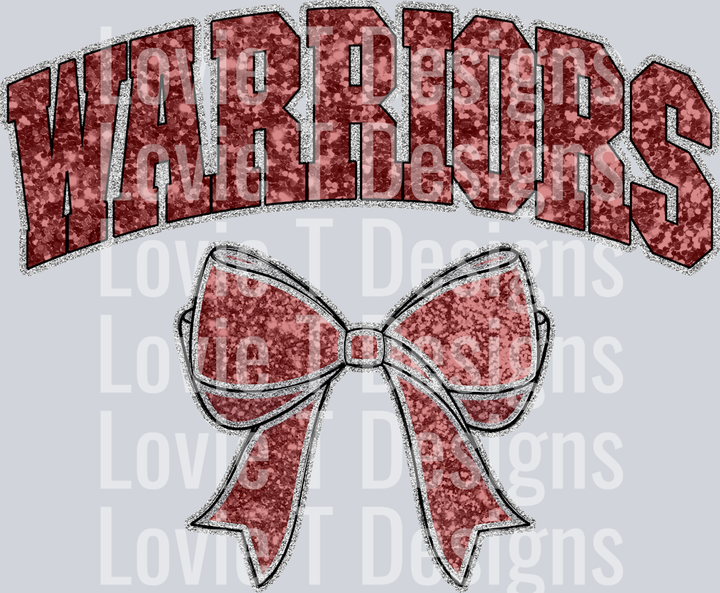 COLLEGIATE GLITTER WARRIORS MAROON