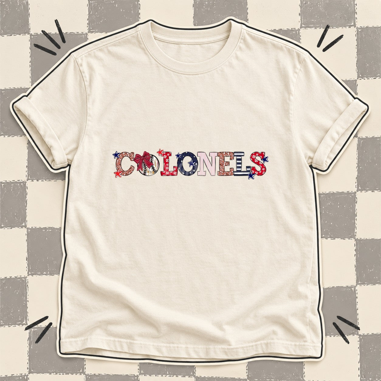Mixed Doodle Baseball Mascots – Ballpark Classic Colonels design