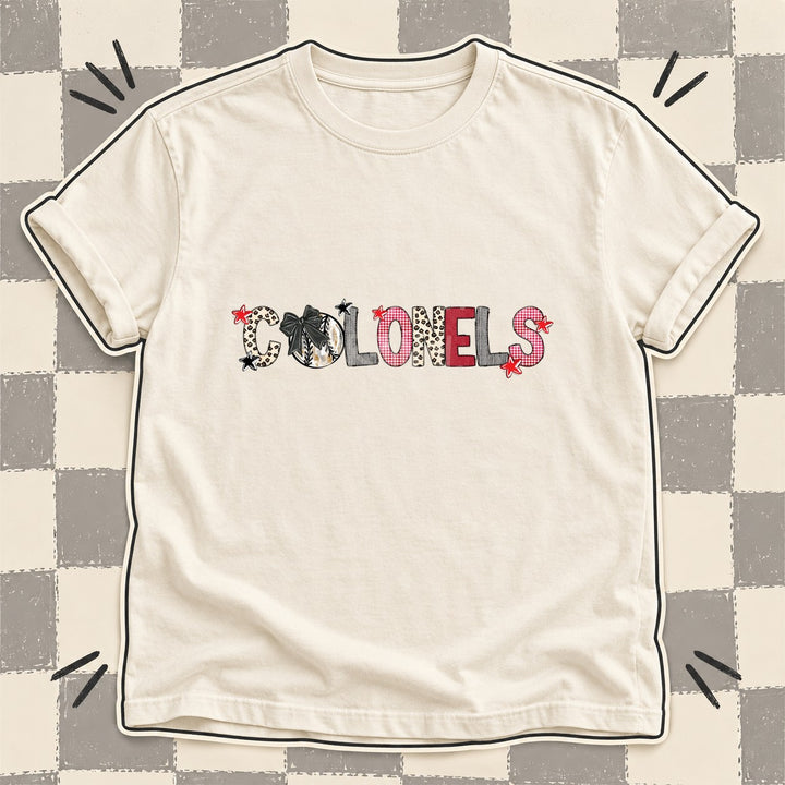 Colonels Mixed Doodle Baseball Mascots – Stitched Ballpark DTF transfer mockup