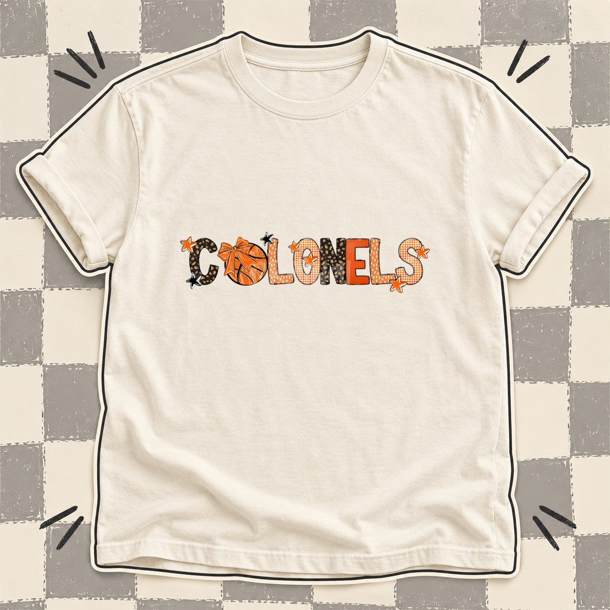 Mixed Doodle Basketball Mascots – Leopard Court Colonels design
