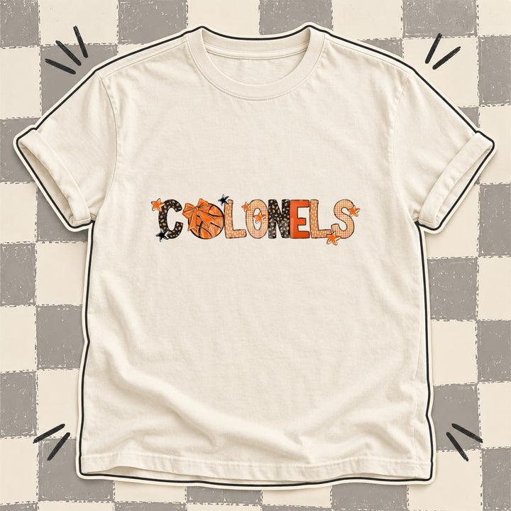 Colonels Mixed Doodle Basketball Mascots – Leopard Court DTF transfer mockup