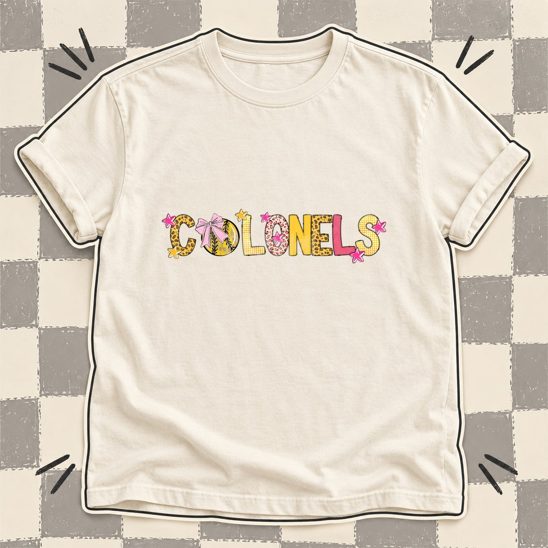Colonels Mixed Doodle Softball Mascots – Sunshine Leopard DTF transfer mockup