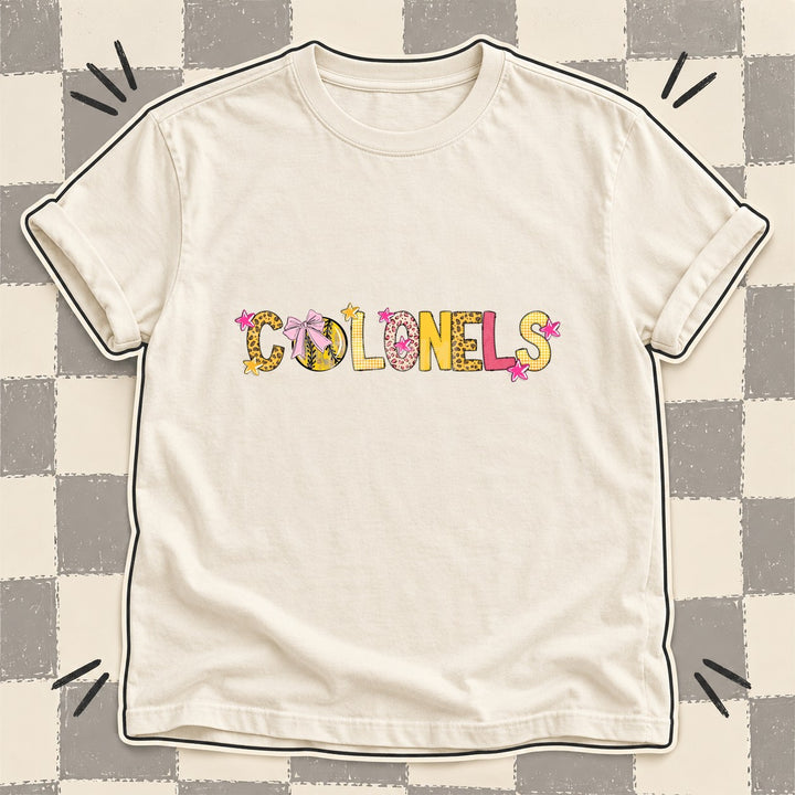 Colonels Mixed Doodle Softball Mascots – Sunshine Leopard DTF transfer mockup