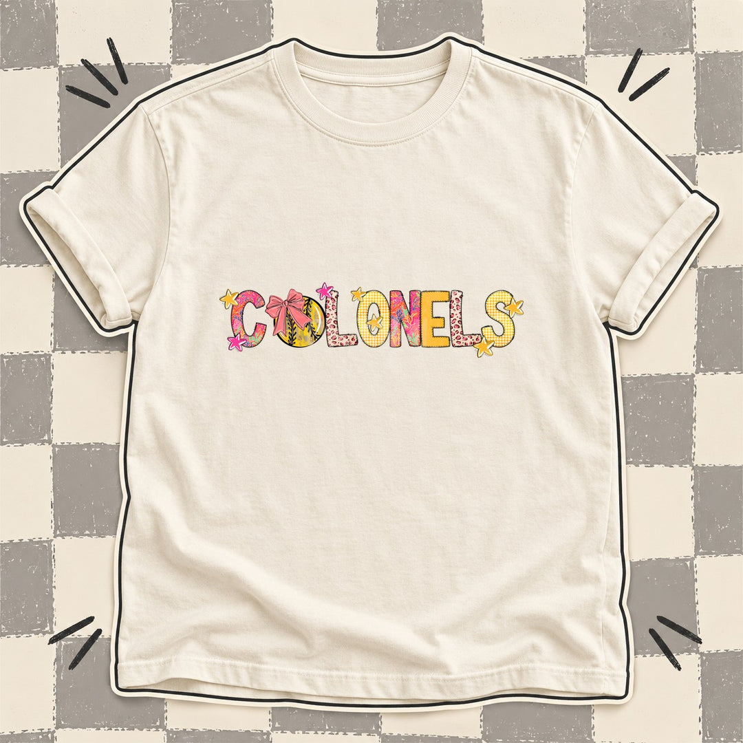 Colonels Mixed Doodle Softball Mascots – Softball Brights DTF transfer mockup