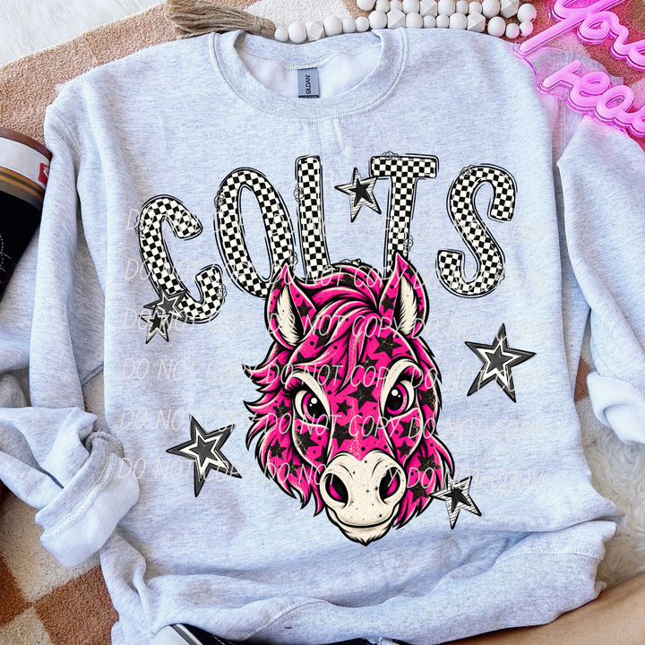 Colts All Star mascot DTF transfer