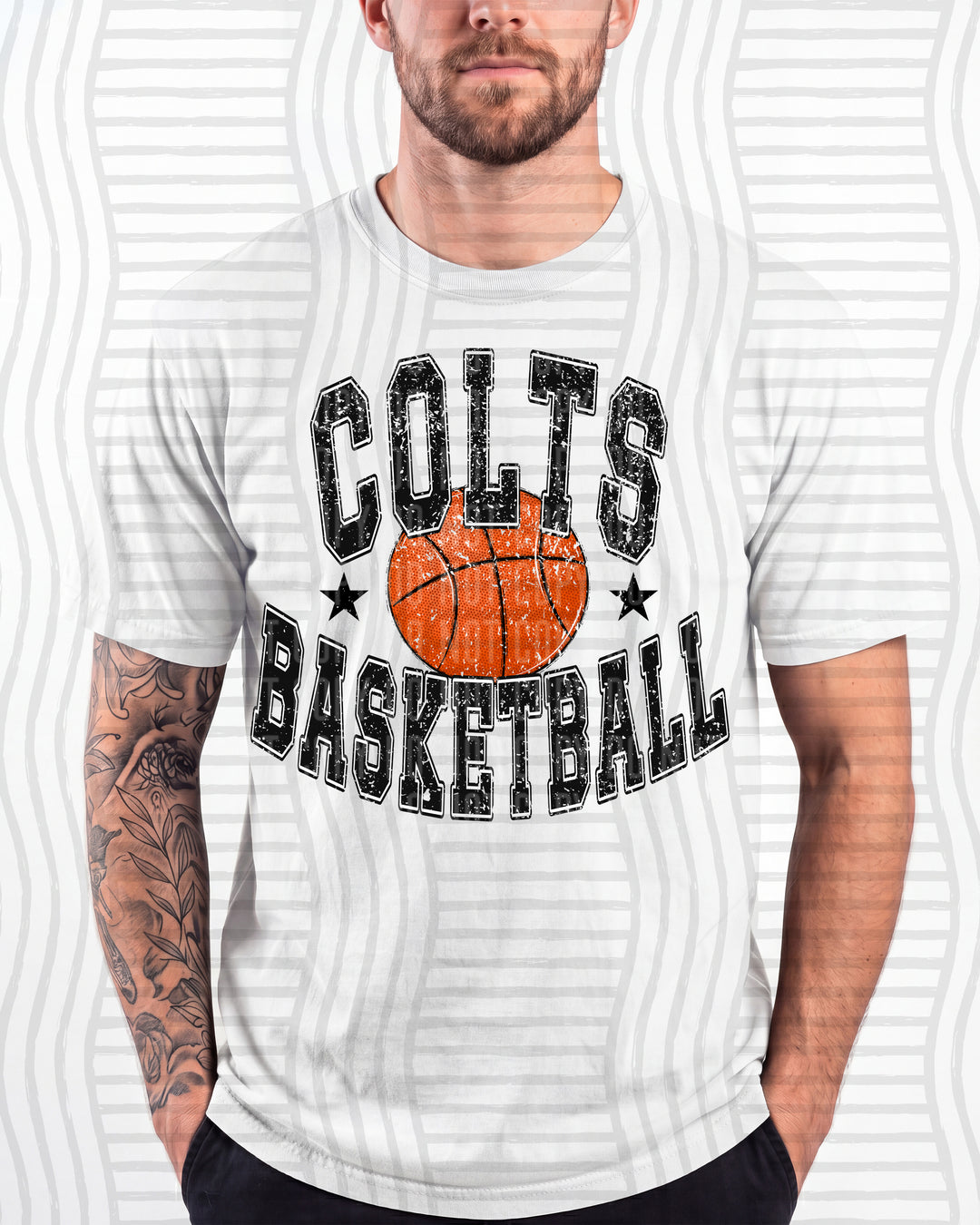 Colts Basketball Varsity Mascots DTF transfer
