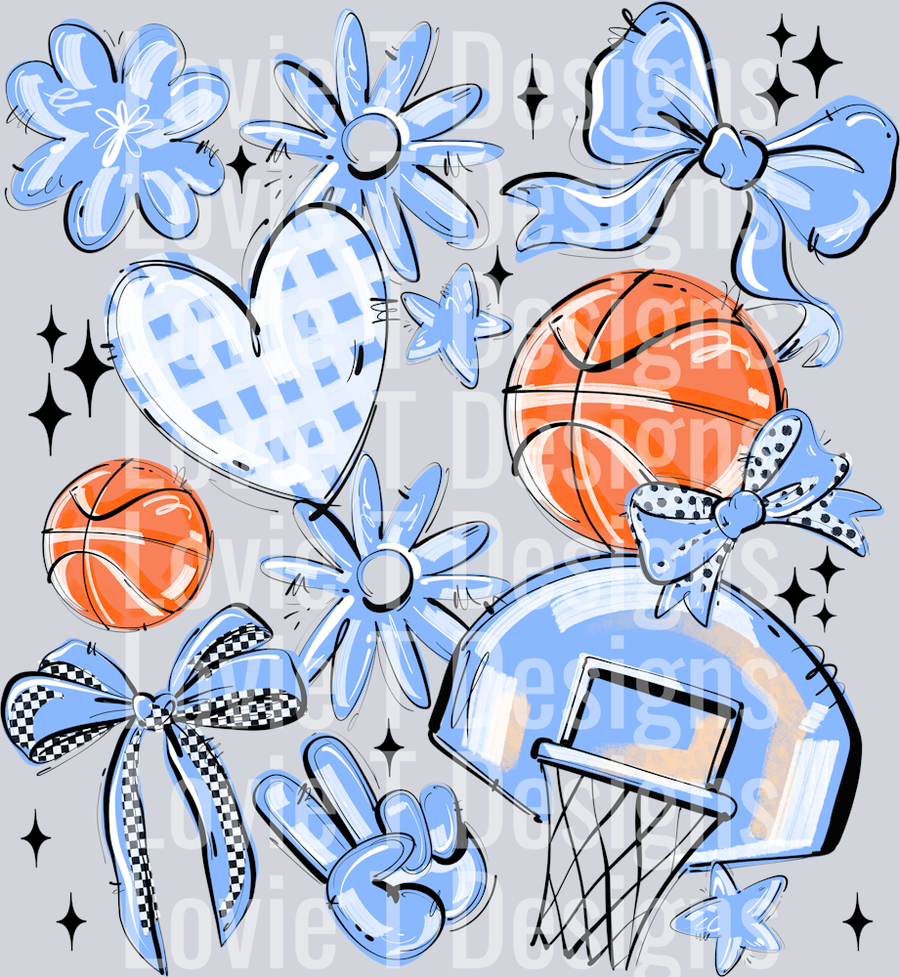 COLUMBIA PLAY BALL BASKETBALL COLLAGE