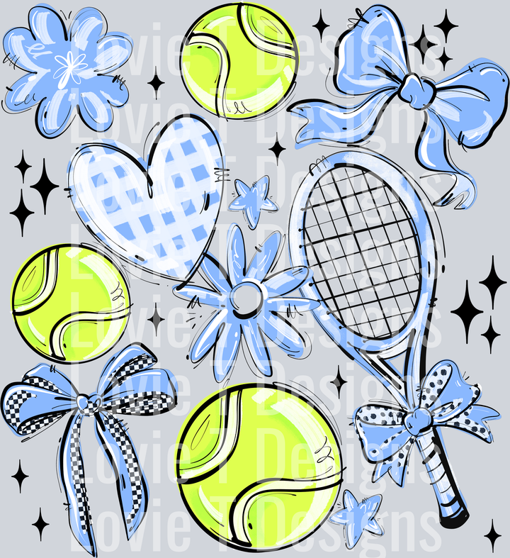 COLUMBIA PLAY BALL TENNIS COLLAGE