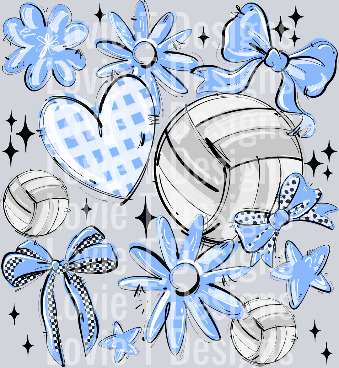 COLUMBIA PLAY BALL VOLLEYBALL COLLAGE