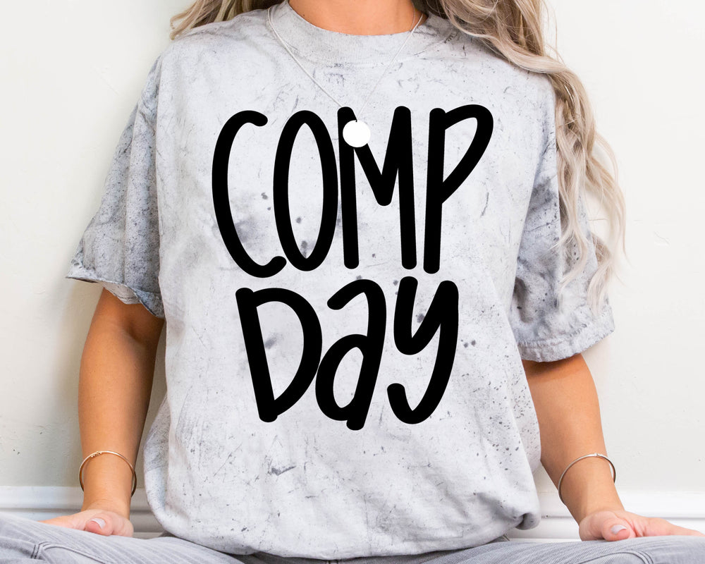 Comp Day Black DTF transfer design