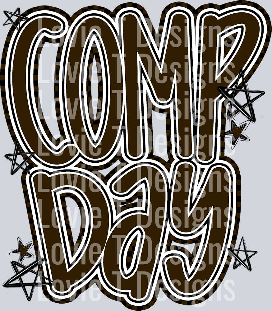 COMP DAY LETTERING BROWN