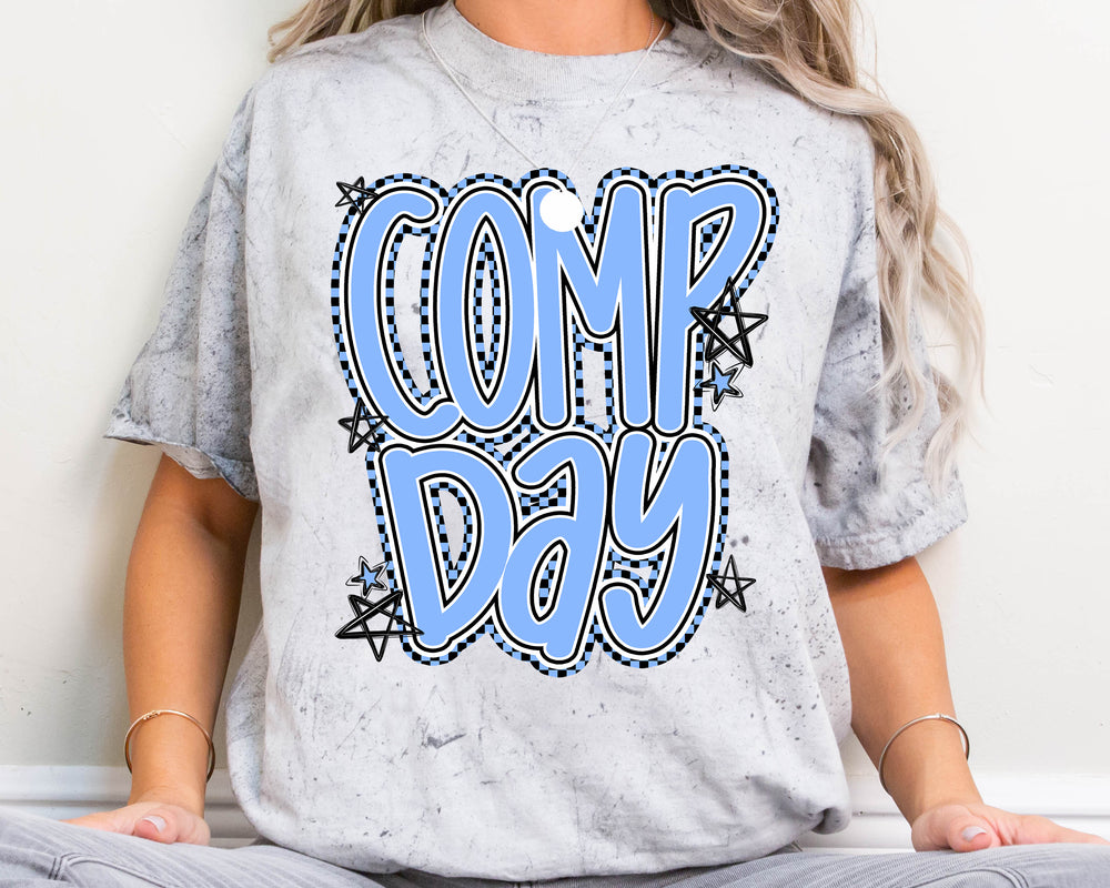 Comp Day Lettering Columbia DTF transfer design
