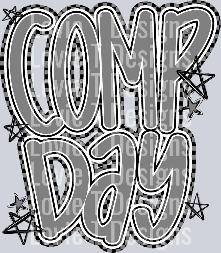 COMP DAY LETTERING GRAY