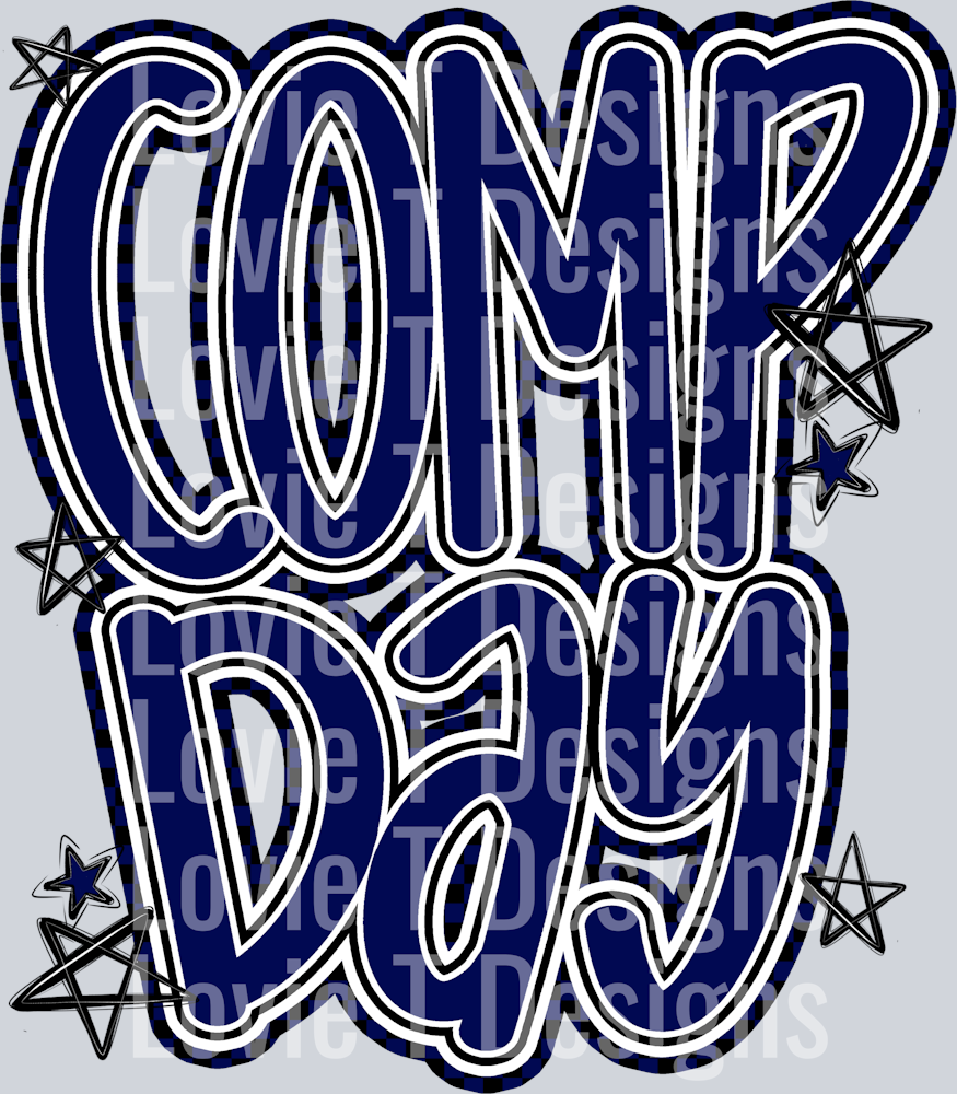COMP DAY LETTERING NAVY