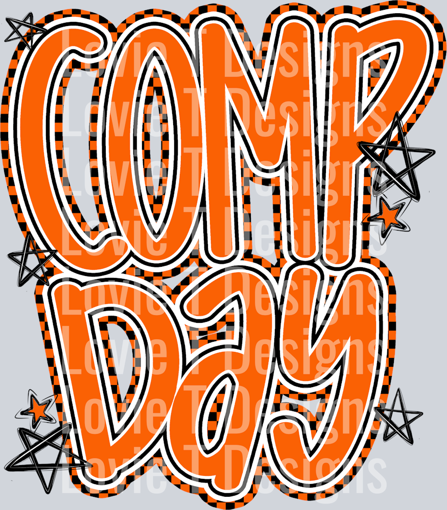 COMP DAY LETTERING ORANGE
