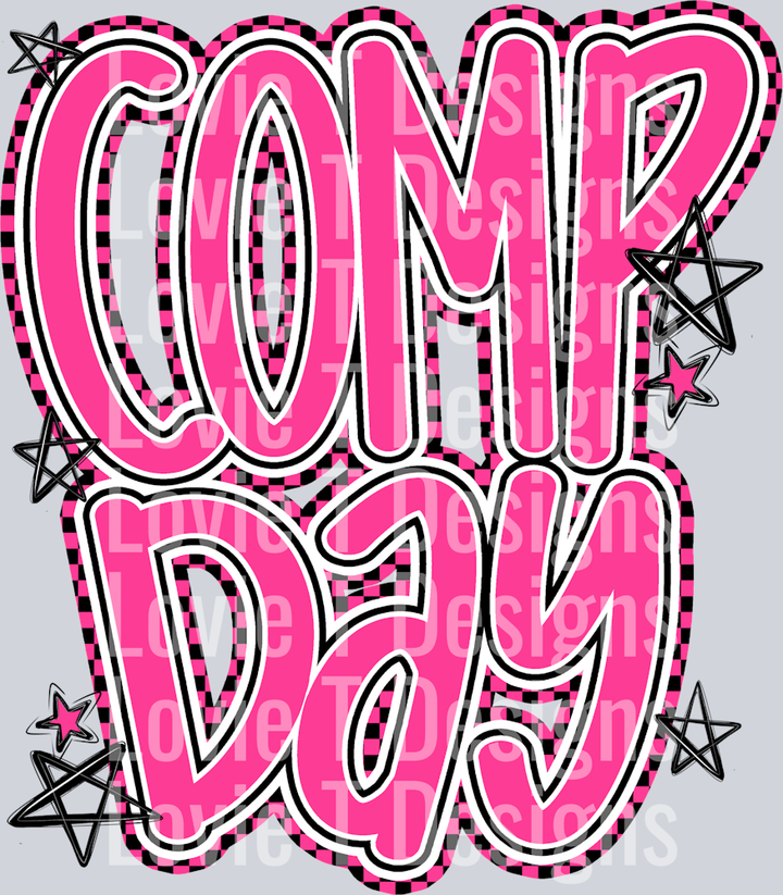 COMP DAY LETTERING PINK