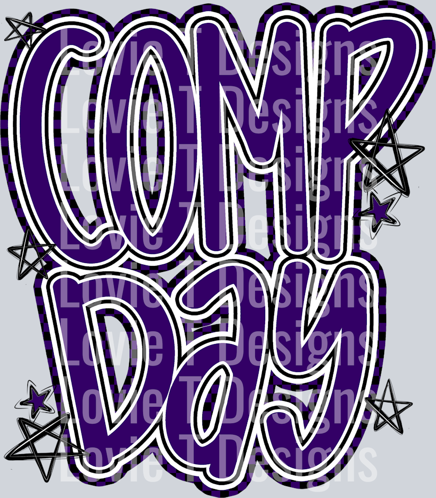 COMP DAY LETTERING PURPLE
