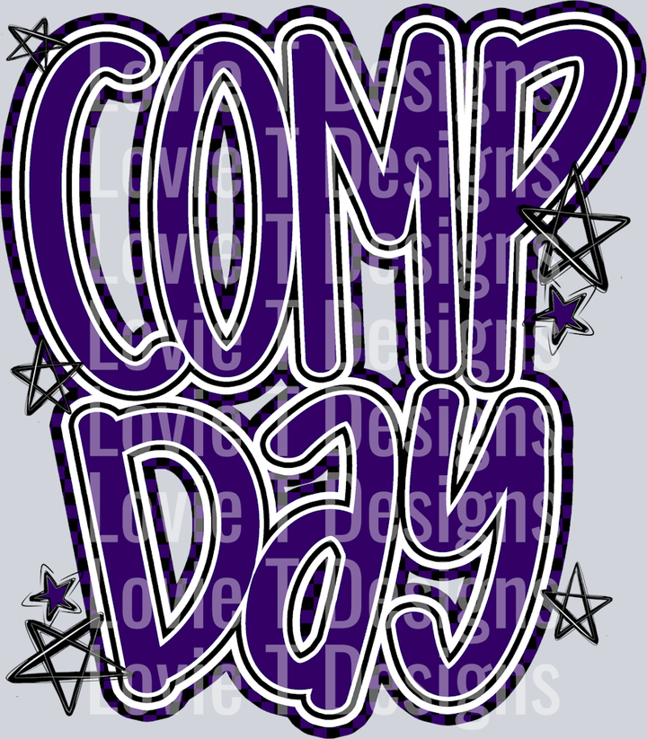 COMP DAY LETTERING PURPLE