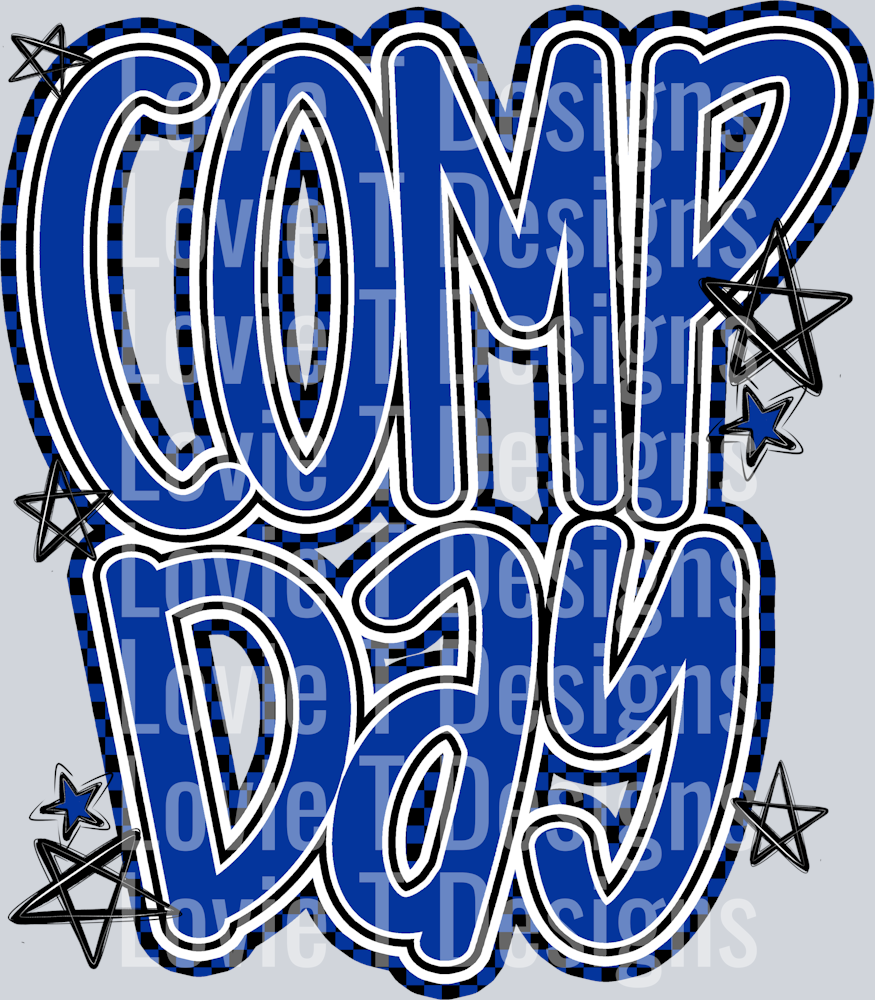 COMP DAY LETTERING ROYAL