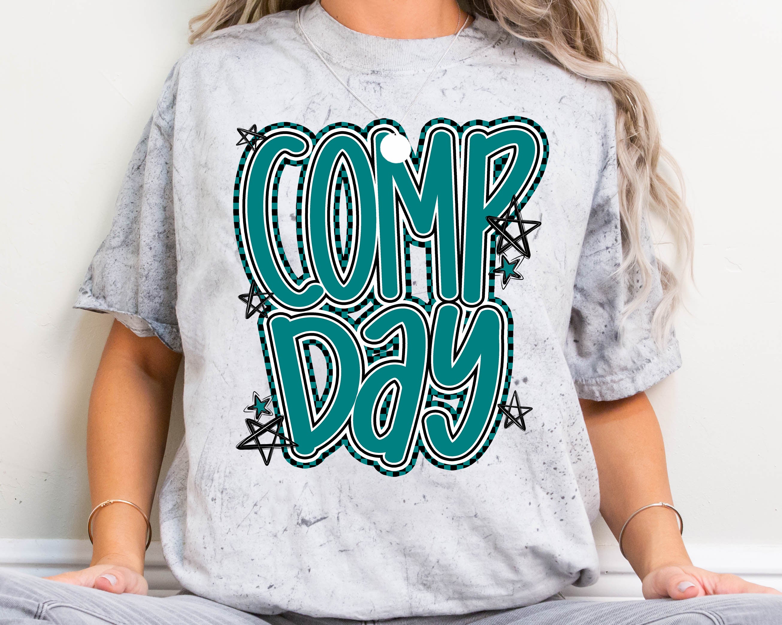COMP DAY LETTERING TEAL – Lovie T Designs