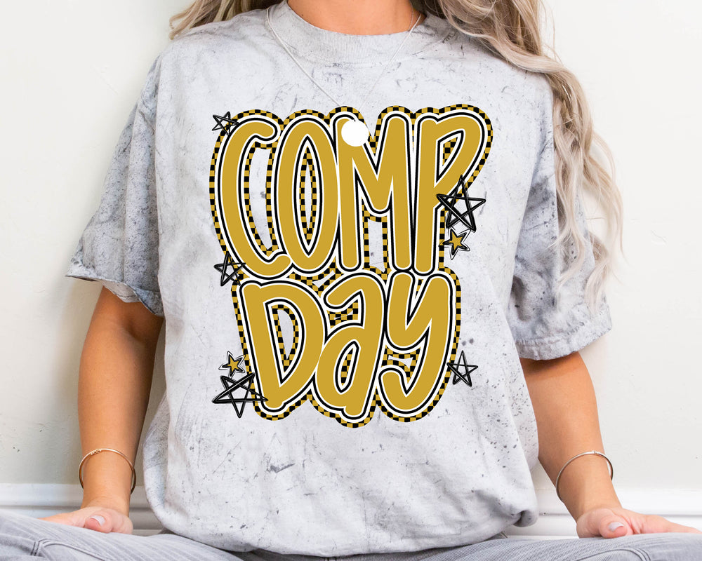 Comp Day Lettering Vegas DTF transfer design