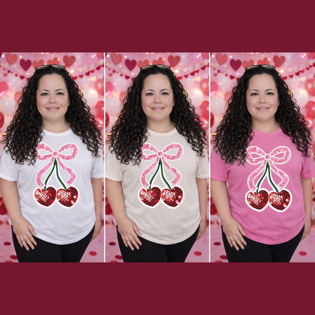 Coquette Cherries – DTF Transfer – product image