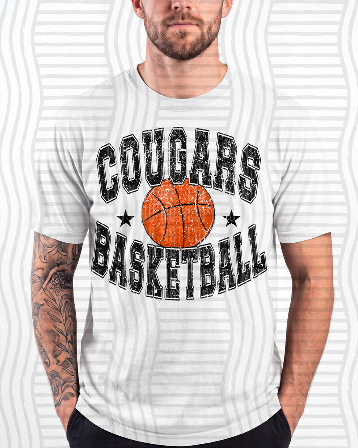 Cougars Basketball Varsity Mascots DTF transfer