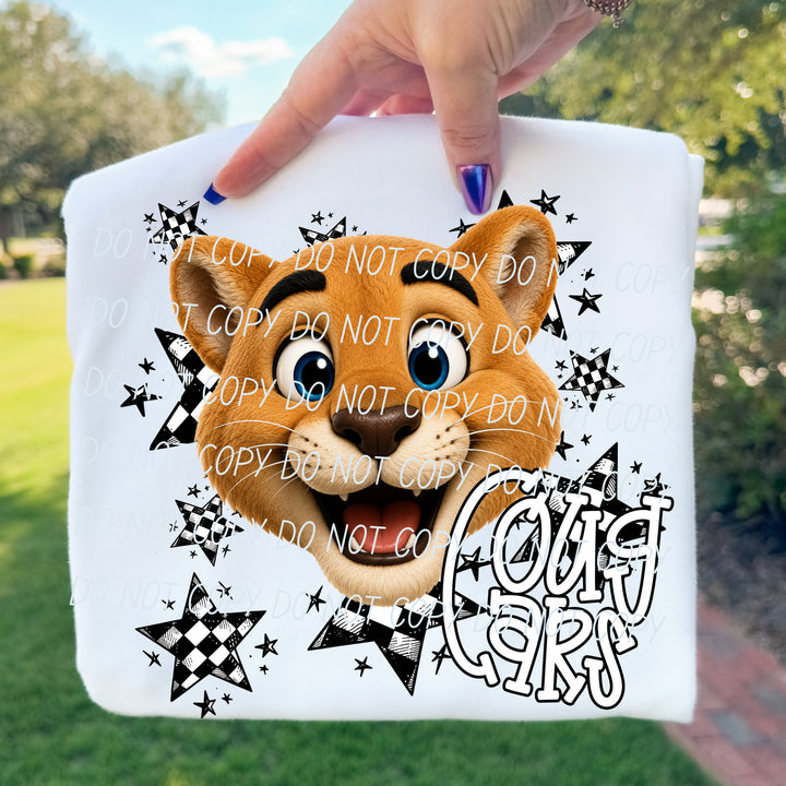 Cougars Big Mascot Energy mascot DTF transfer