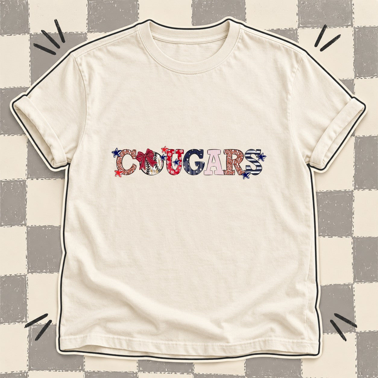Mixed Doodle Baseball Mascots – Ballpark Classic Cougars design