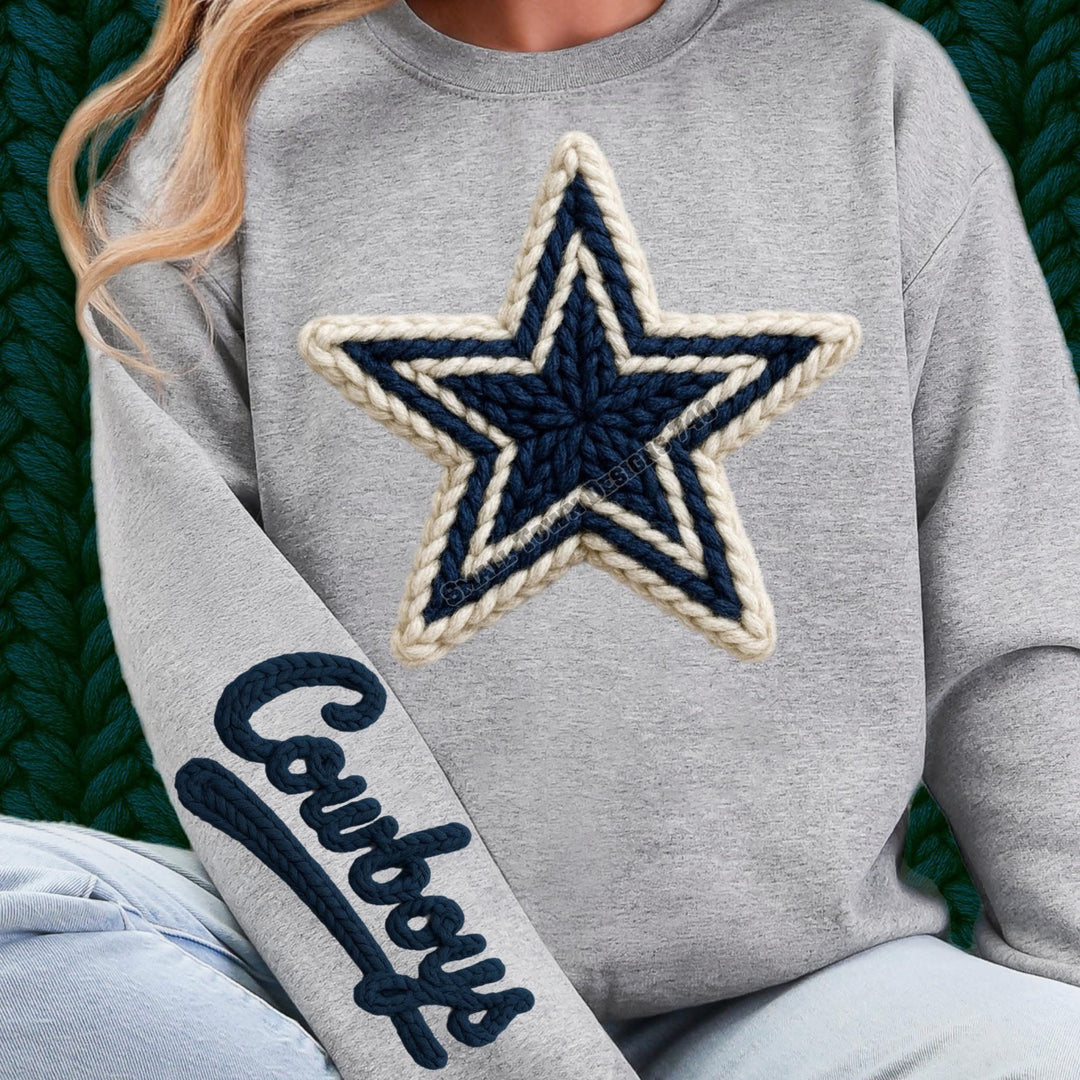 COWBOYS FAUX YARN SLEEVE