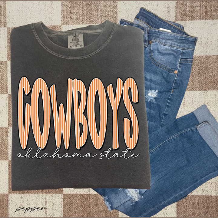Cowboys Oklahoma State Seersucker – DTF Transfer – product image