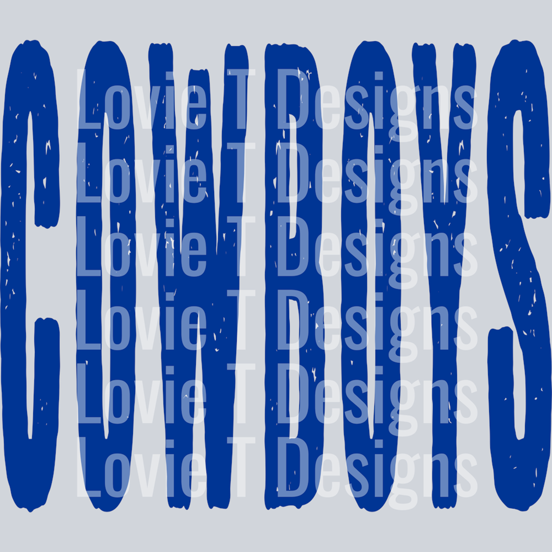 Cowboys Royal Blue – DTF Transfer – product image